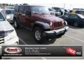 2008 Red Rock Crystal Pearl Jeep Wrangler Unlimited X 4x4  photo #1