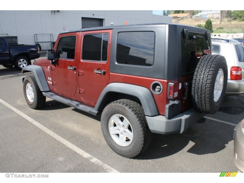Red Rock Crystal Pearl 2008 Jeep Wrangler Unlimited X 4x4 Exterior Photo #84986597
