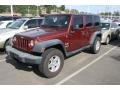 Red Rock Crystal Pearl 2008 Jeep Wrangler Unlimited X 4x4 Exterior