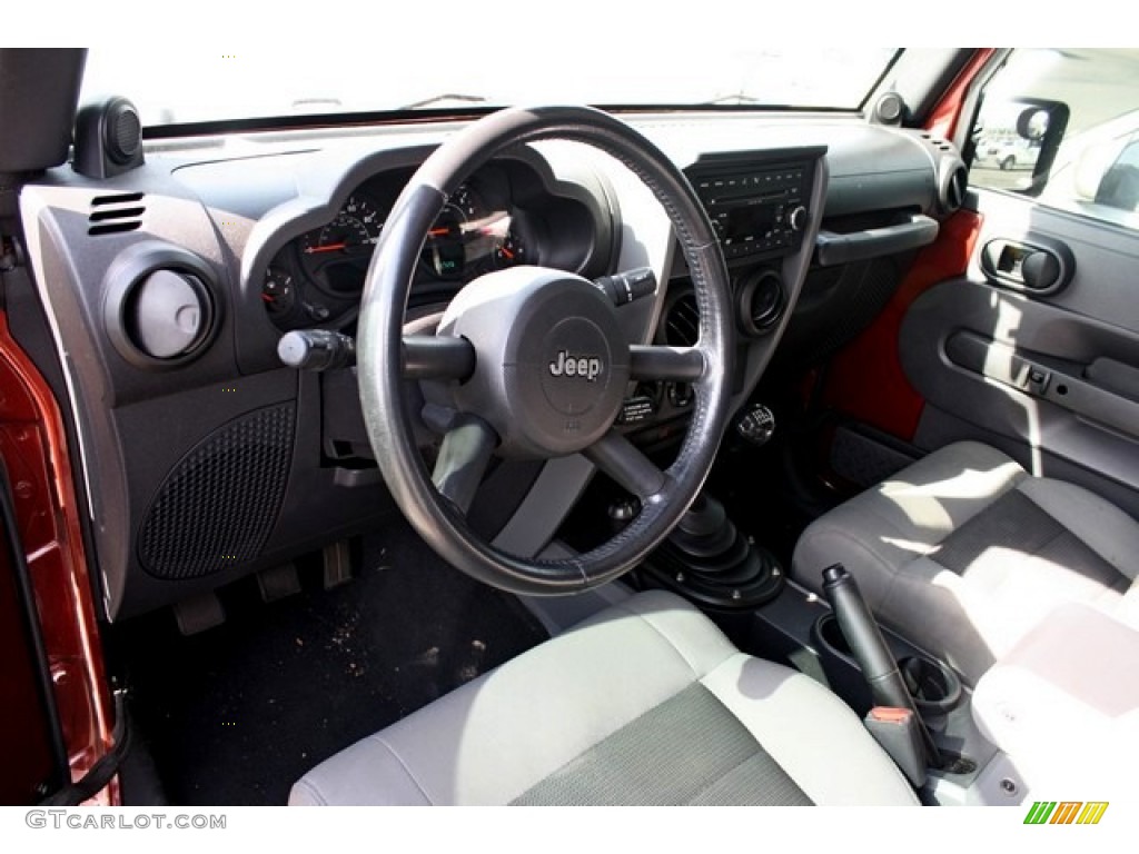 2008 Jeep Wrangler Unlimited X 4x4 Dark Slate Gray/Med Slate Gray Dashboard Photo #84986603