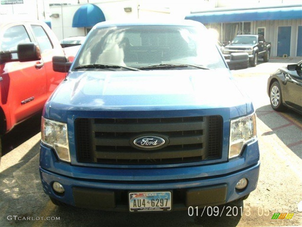 2010 F150 STX Regular Cab - Blue Flame Metallic / Medium Stone photo #1