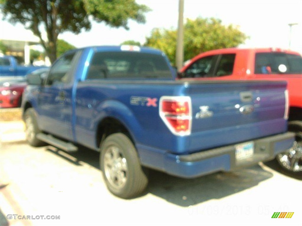 2010 F150 STX Regular Cab - Blue Flame Metallic / Medium Stone photo #6