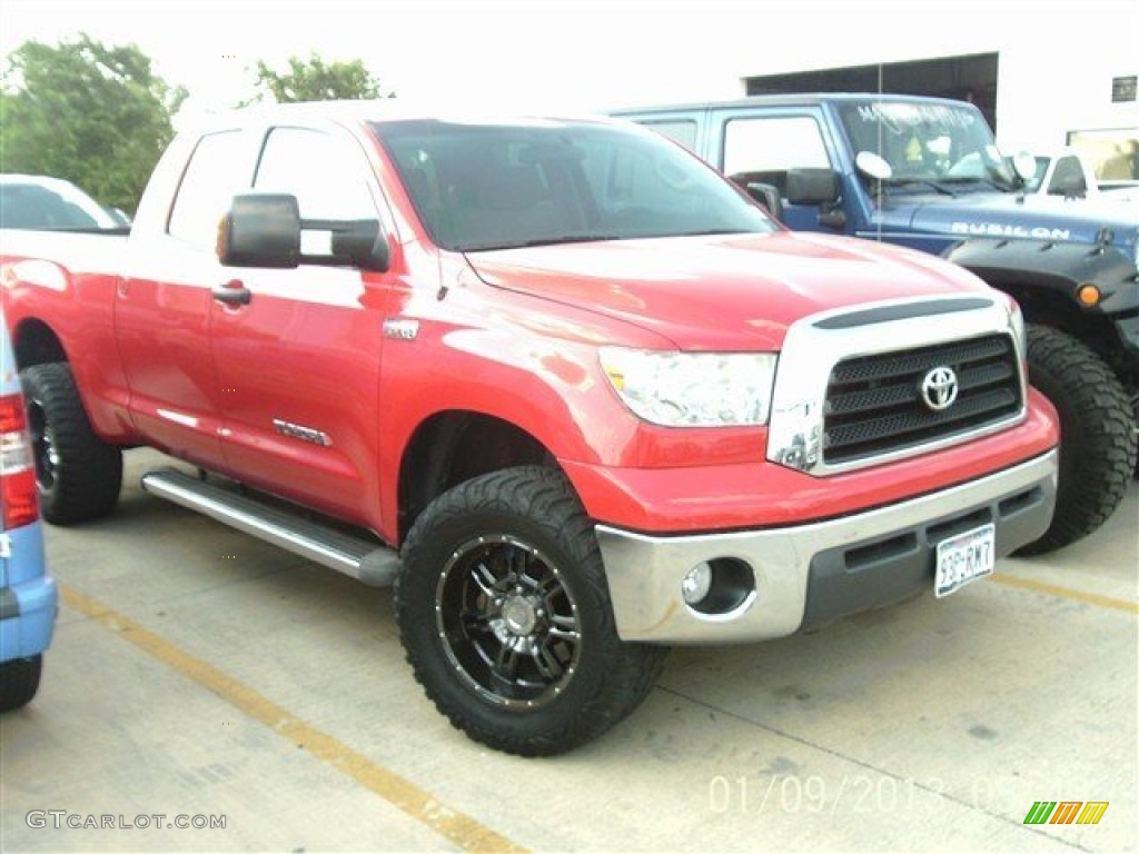 2008 Tundra SR5 Double Cab 4x4 - Radiant Red / Graphite Gray photo #2