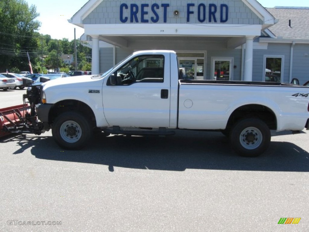 2004 F250 Super Duty XL Regular Cab 4x4 Plow Truck - Oxford White / Medium Flint photo #4