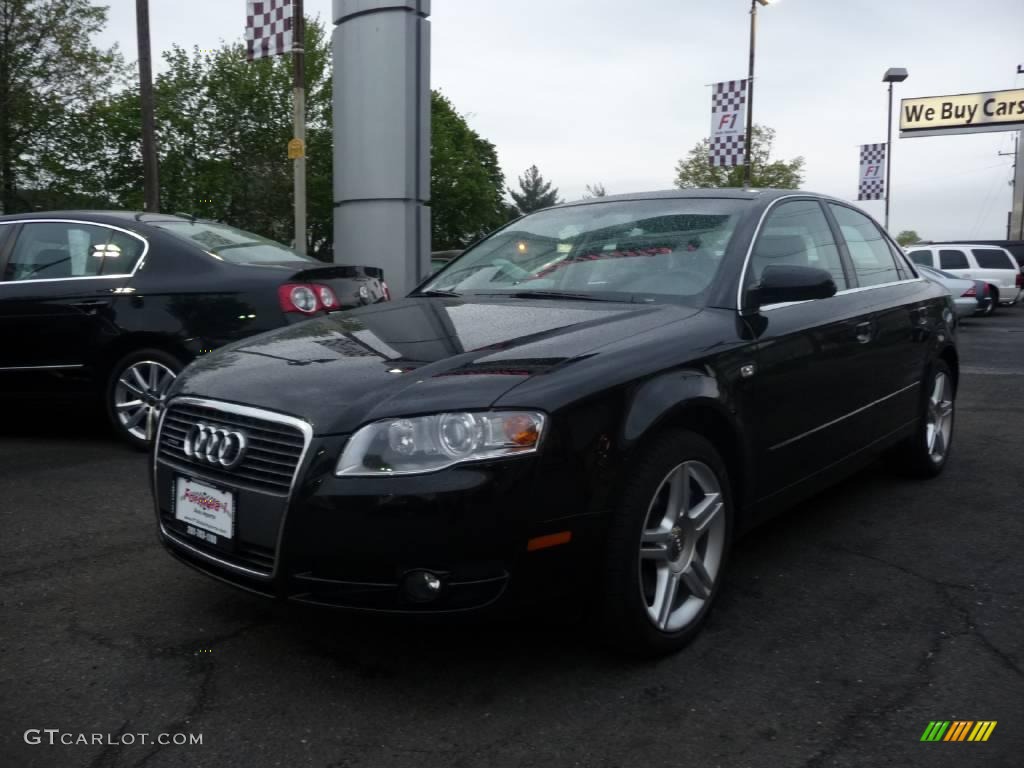 2007 A4 2.0T quattro Sedan - Brilliant Black / Ebony photo #2