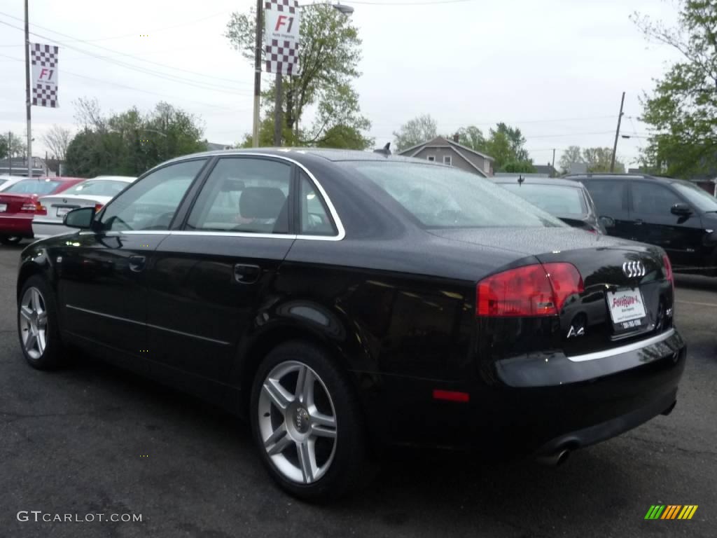 2007 A4 2.0T quattro Sedan - Brilliant Black / Ebony photo #4