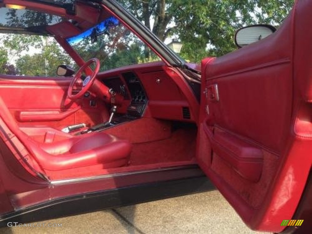 Dark Red Interior 1981 Chevrolet Corvette Coupe Photo #84993098