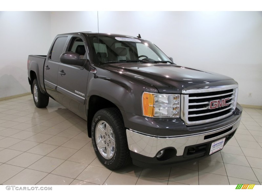 2010 Sierra 1500 SLT Crew Cab 4x4 - Storm Gray Metallic / Light Titanium/Ebony photo #1