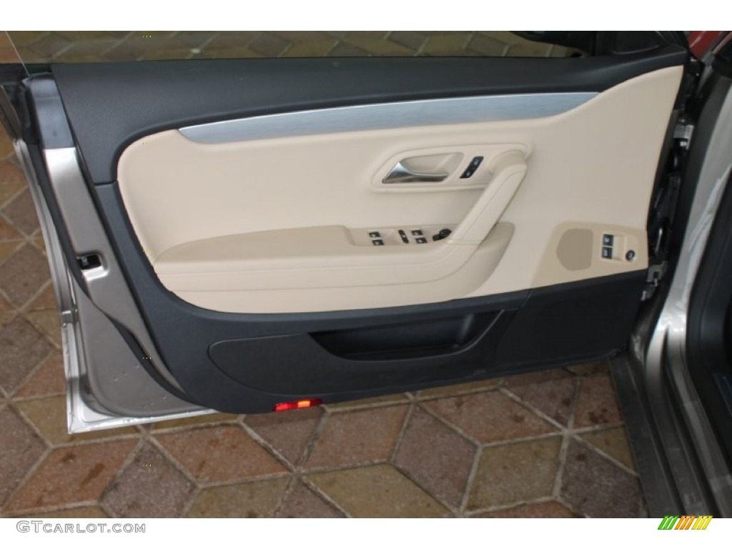 2014 Volkswagen CC Sport Desert Beige/Black Door Panel Photo #84994175