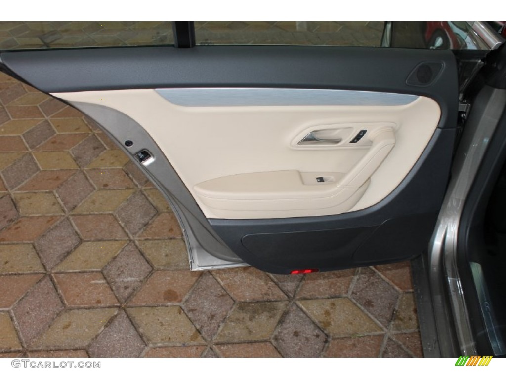 2014 Volkswagen CC Sport Desert Beige/Black Door Panel Photo #84994526