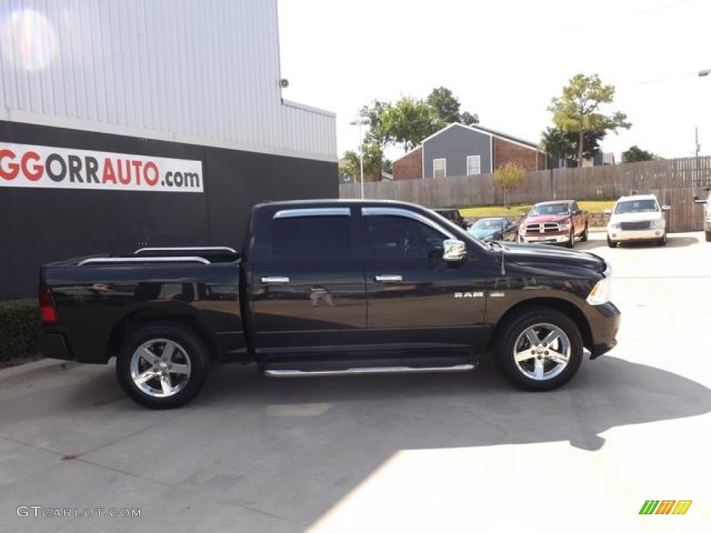 2009 Ram 1500 SLT Crew Cab - Brilliant Black Crystal Pearl / Dark Slate Gray photo #5