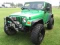 2004 Electric Lime Green Pearl Jeep Wrangler X 4x4  photo #4