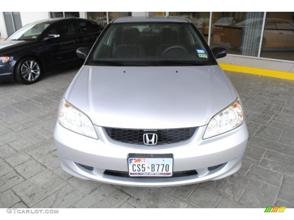 2004 Civic Value Package Coupe - Satin Silver Metallic / Black photo #2