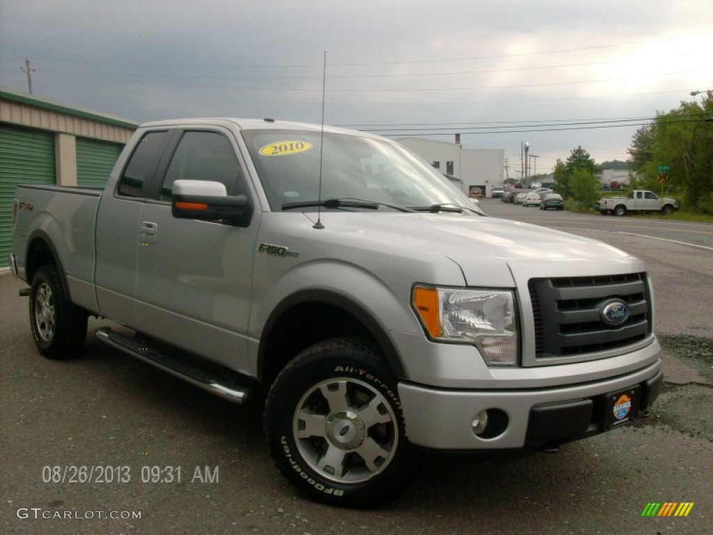 2010 F150 FX4 SuperCab 4x4 - Ingot Silver Metallic / Black photo #3