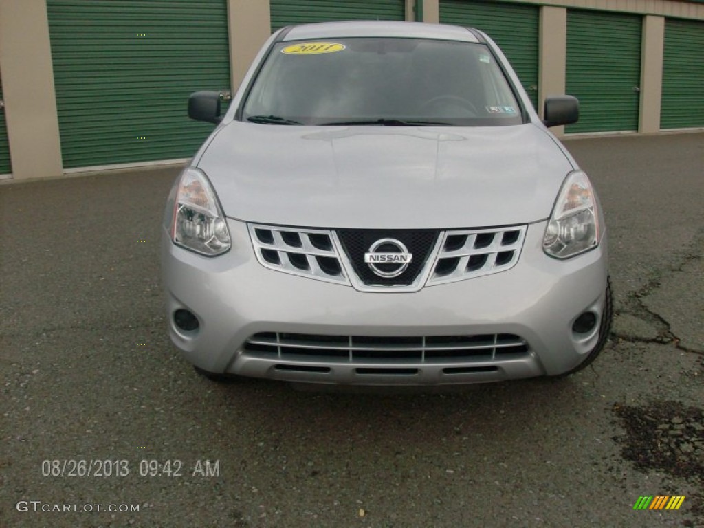 2011 Rogue S AWD - Silver Ice Metallic / Black photo #2