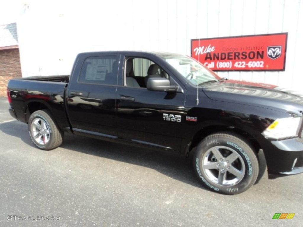 2014 1500 Express Crew Cab 4x4 - Black / Black/Diesel Gray photo #2