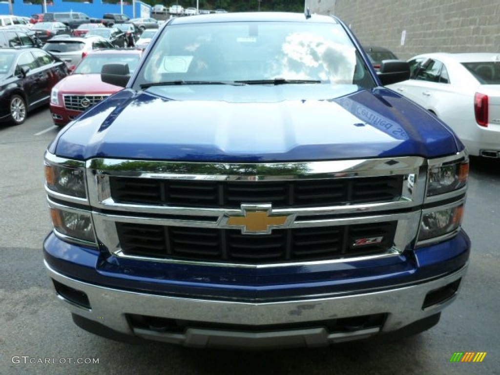 2014 Silverado 1500 LTZ Z71 Double Cab 4x4 - Blue Topaz Metallic / Jet Black photo #8