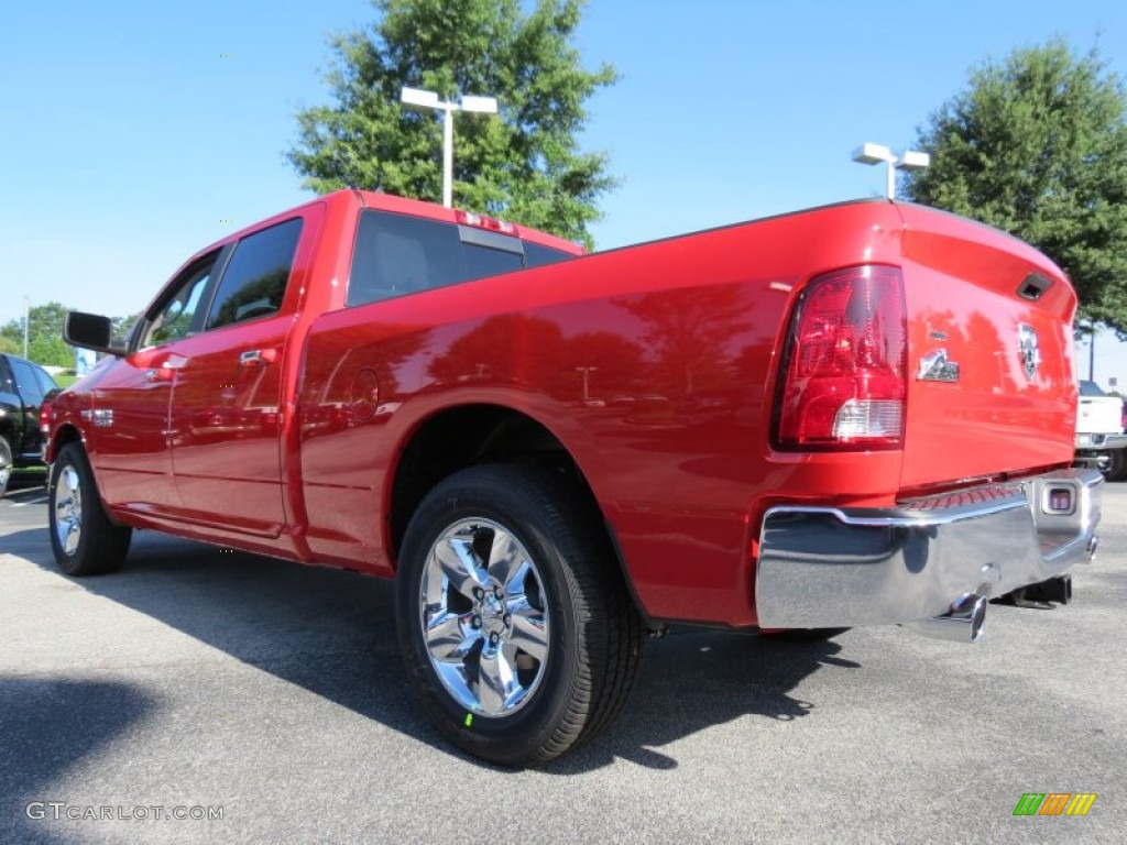 2013 1500 Big Horn Crew Cab - Flame Red / Black/Diesel Gray photo #2