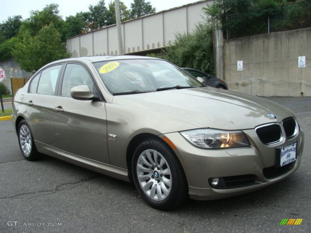 2009 3 Series 328xi Sedan - Platinum Bronze Metallic / Beige photo #3