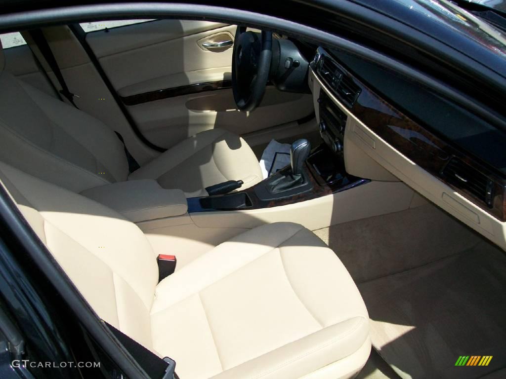 2008 3 Series 328i Sedan - Jet Black / Beige photo #6