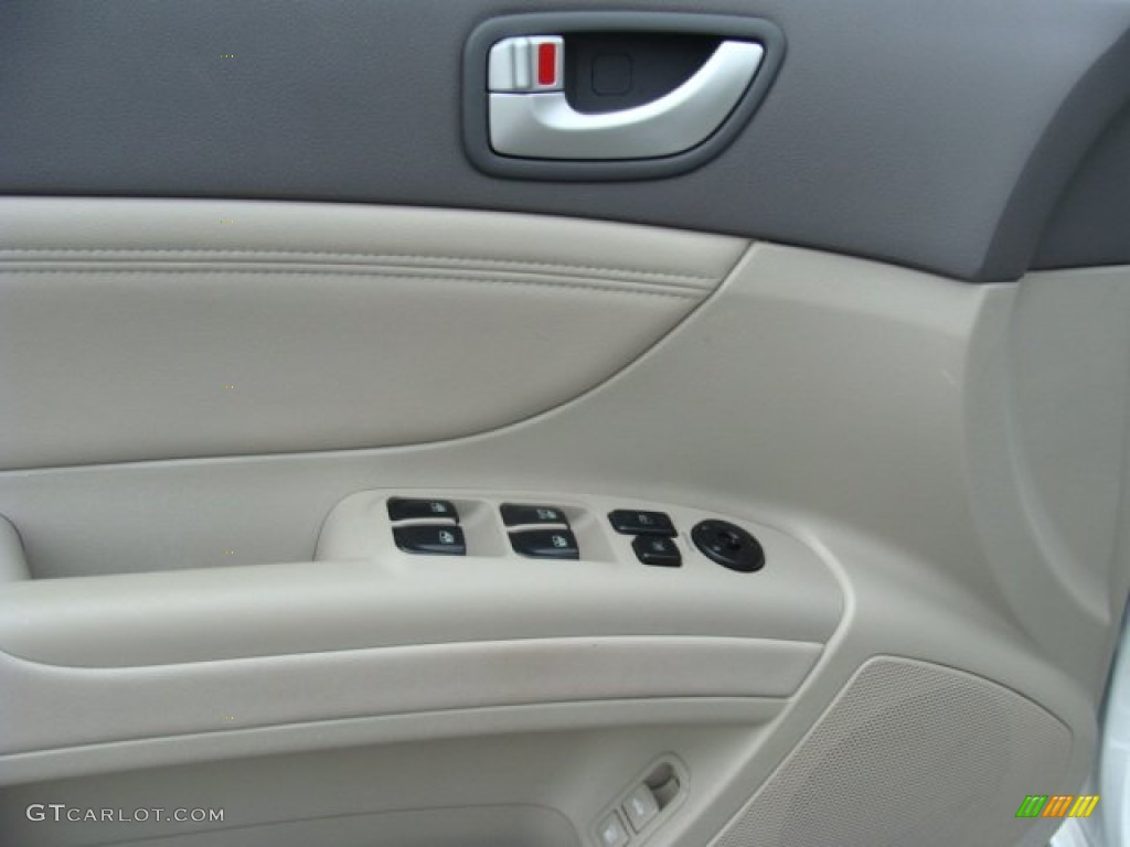2007 Sonata SE V6 - Arctic White / Beige photo #8