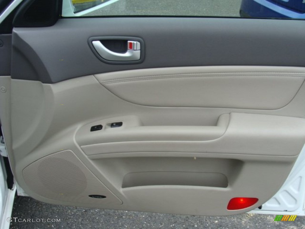 2007 Sonata SE V6 - Arctic White / Beige photo #24
