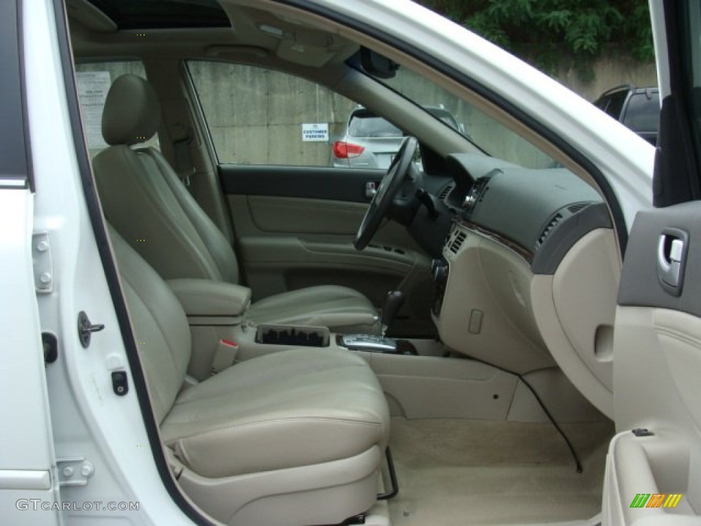 2007 Sonata SE V6 - Arctic White / Beige photo #26