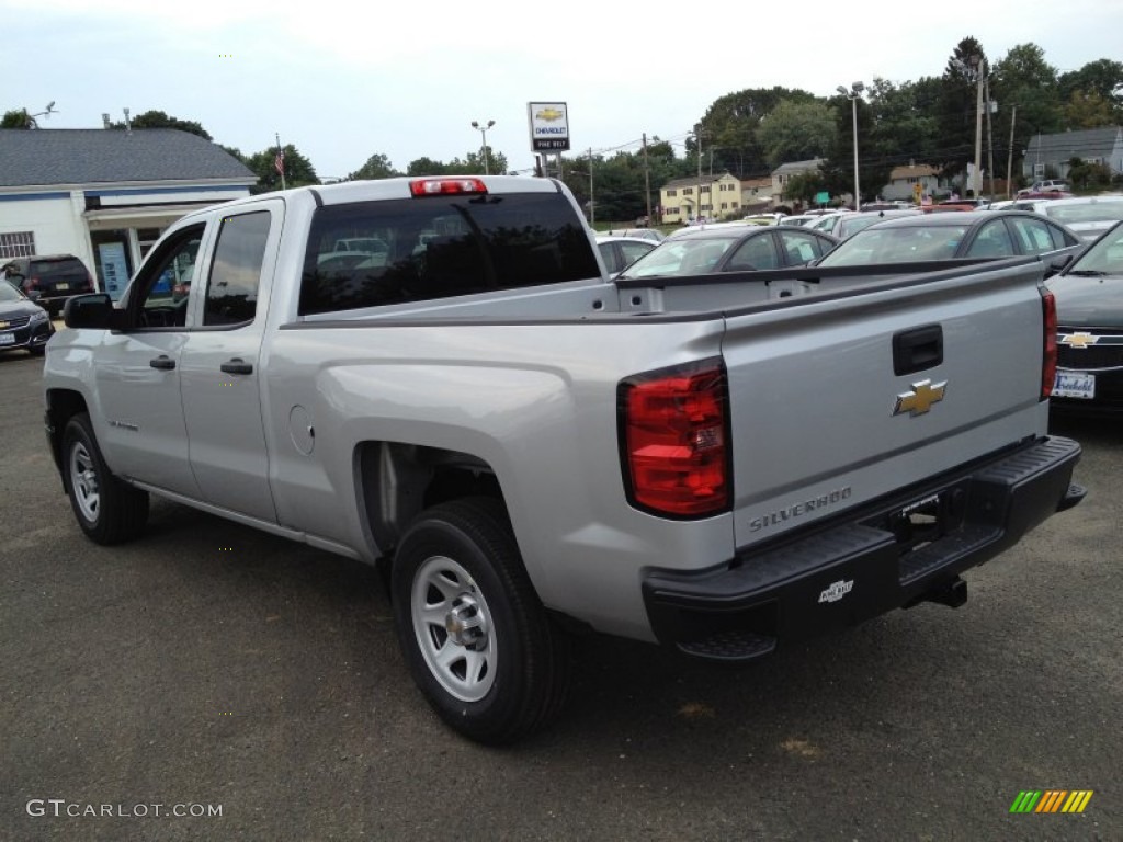 2014 Silverado 1500 WT Double Cab - Silver Ice Metallic / Jet Black/Dark Ash photo #4