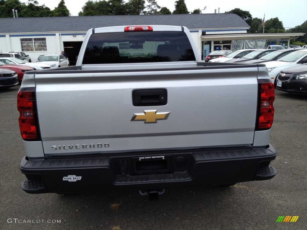 2014 Silverado 1500 WT Double Cab - Silver Ice Metallic / Jet Black/Dark Ash photo #5