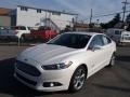 2013 White Platinum Metallic Tri-coat Ford Fusion Hybrid SE  photo #1