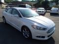 2013 White Platinum Metallic Tri-coat Ford Fusion Hybrid SE  photo #3