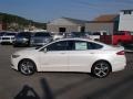 2013 White Platinum Metallic Tri-coat Ford Fusion Hybrid SE  photo #8