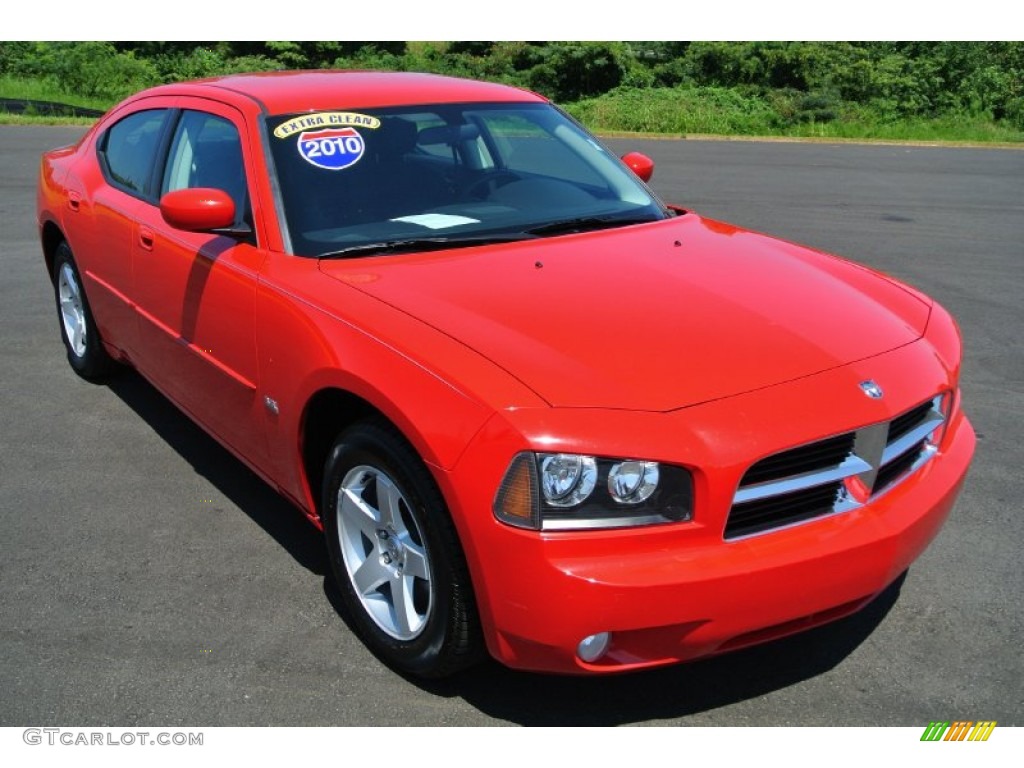 2010 Charger SXT - TorRed / Dark Slate Gray photo #1