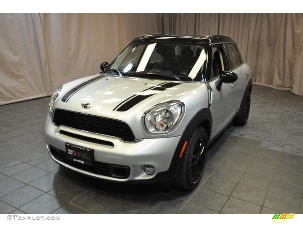 2013 Cooper S Countryman - Crystal Silver Metallic / Carbon Black Lounge Leather photo #1