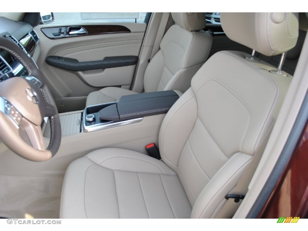 Almond Beige Interior 2014 Mercedes-Benz ML 350 4Matic Photo #85013162