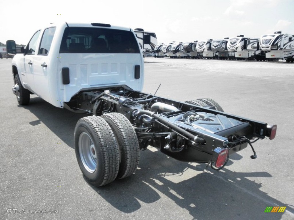 Summit White 2014 GMC Sierra 3500HD Crew Cab 4x4 Dually Chassis Exterior Photo #85015229