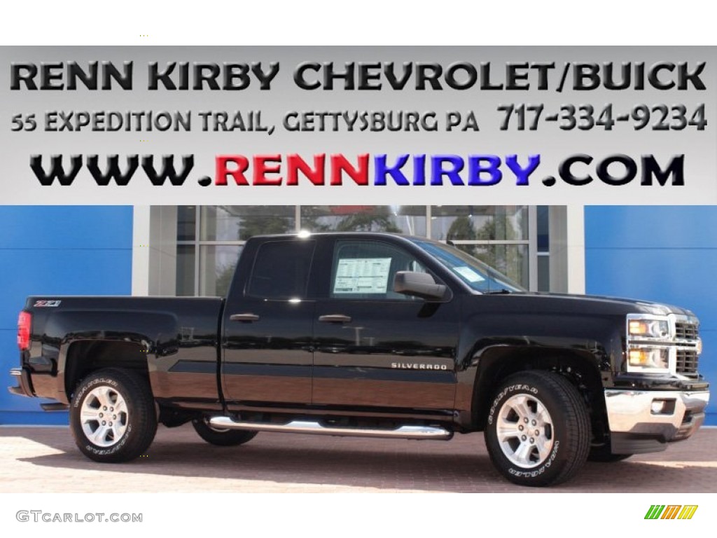 2014 Silverado 1500 LTZ Z71 Double Cab 4x4 - Black / Jet Black/Dark Ash photo #1