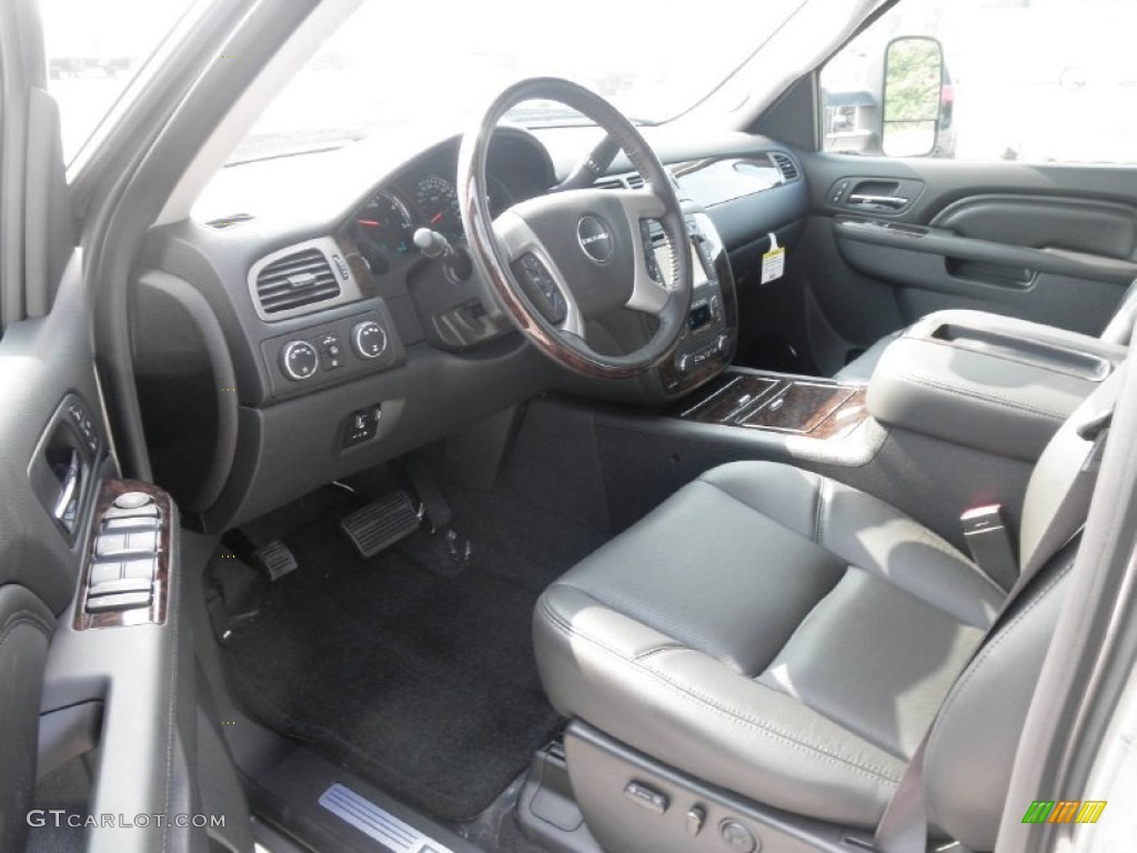 Ebony Interior 2014 GMC Sierra 3500HD Denali Crew Cab 4x4 Photo #85015994