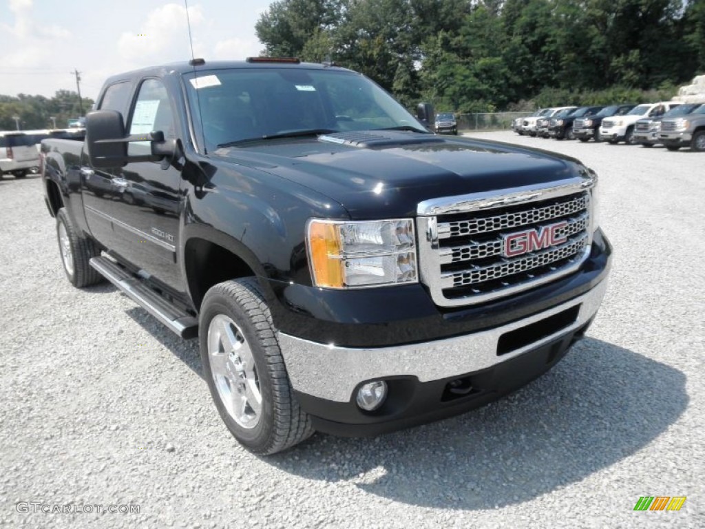 Onyx Black 2014 GMC Sierra 2500HD SLE Crew Cab 4x4 Exterior Photo #85016471