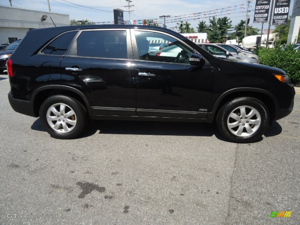 2011 Sorento LX AWD - Ebony Black / Black photo #3