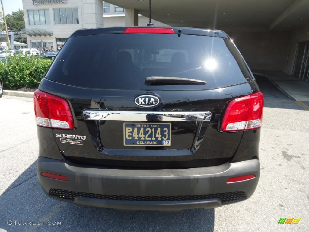 2011 Sorento LX AWD - Ebony Black / Black photo #5