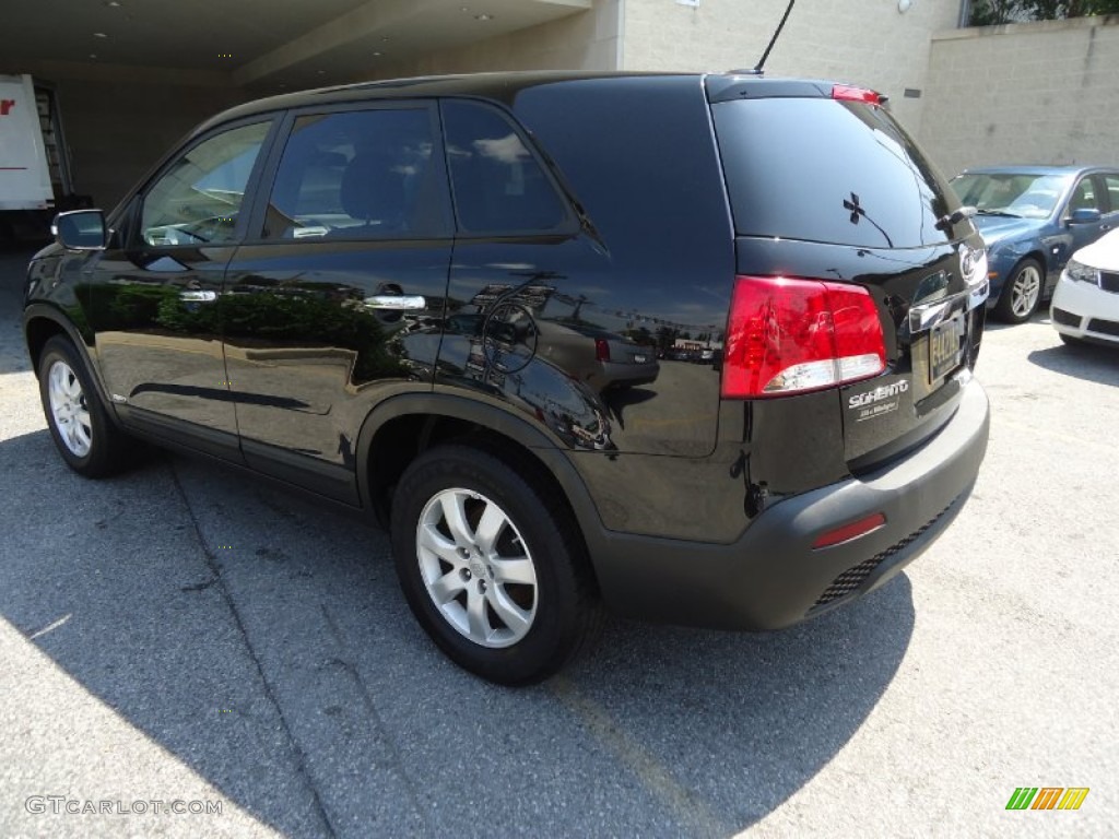 2011 Sorento LX AWD - Ebony Black / Black photo #6