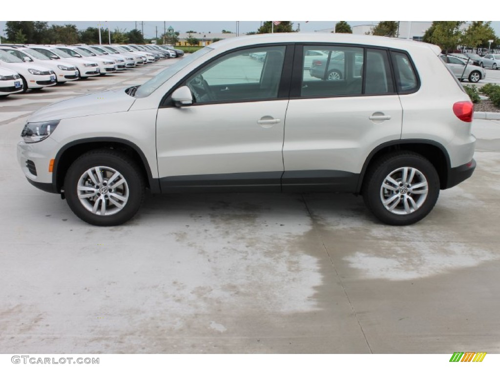 White Gold Metallic 2014 Volkswagen Tiguan S Exterior Photo #85021991