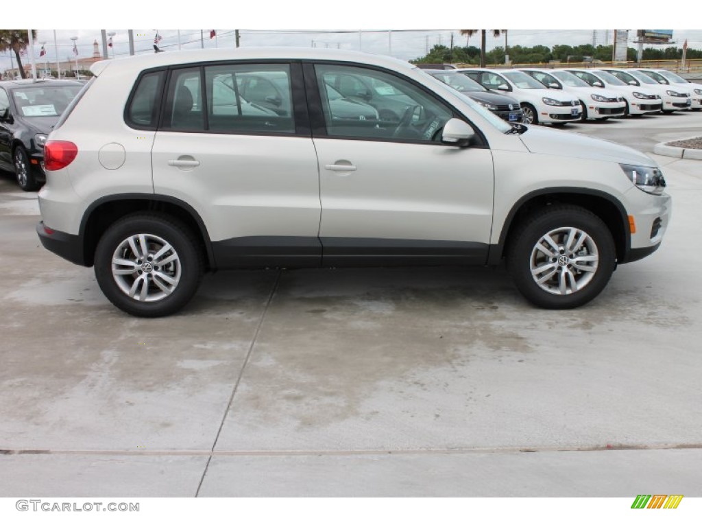 2014 Tiguan S - White Gold Metallic / Black photo #10