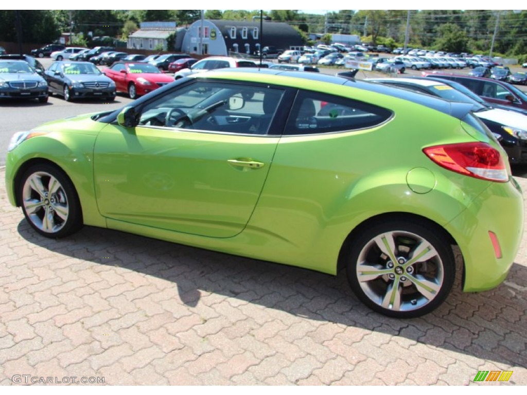 2012 Veloster  - Electrolyte Green / Black photo #6