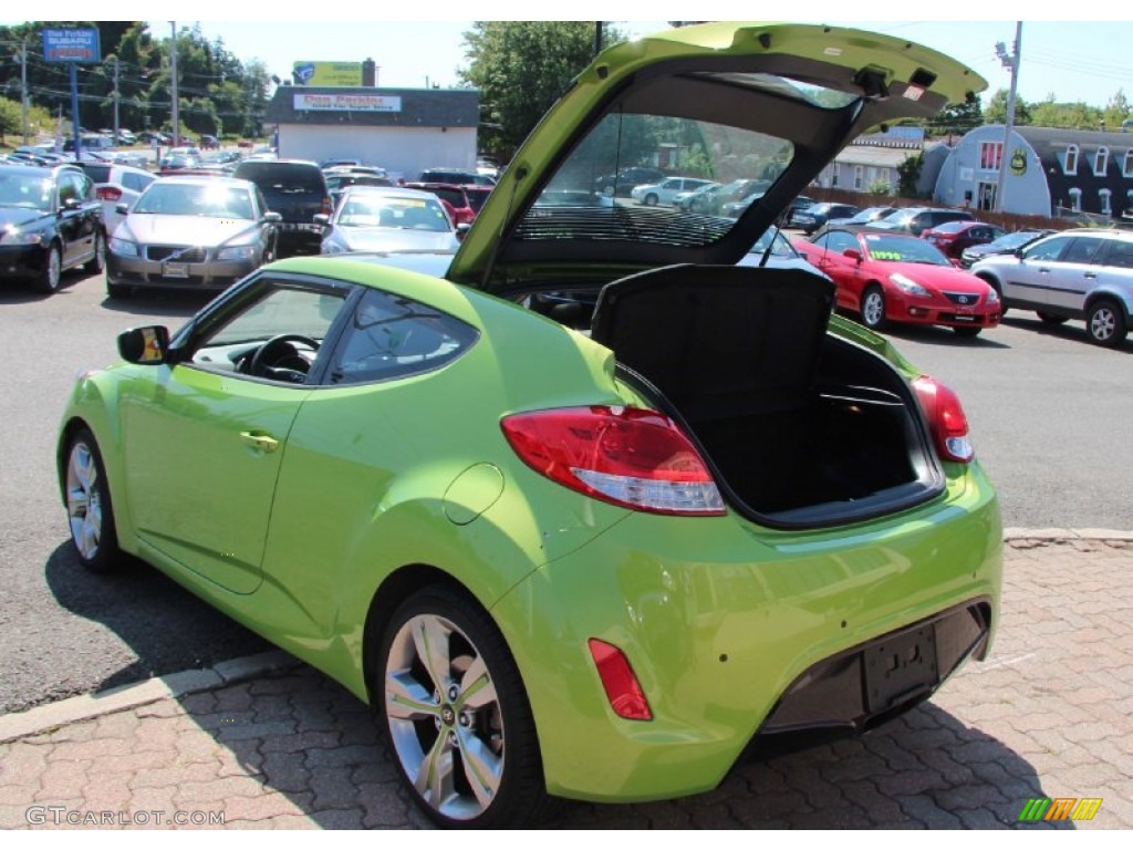 2012 Veloster  - Electrolyte Green / Black photo #11