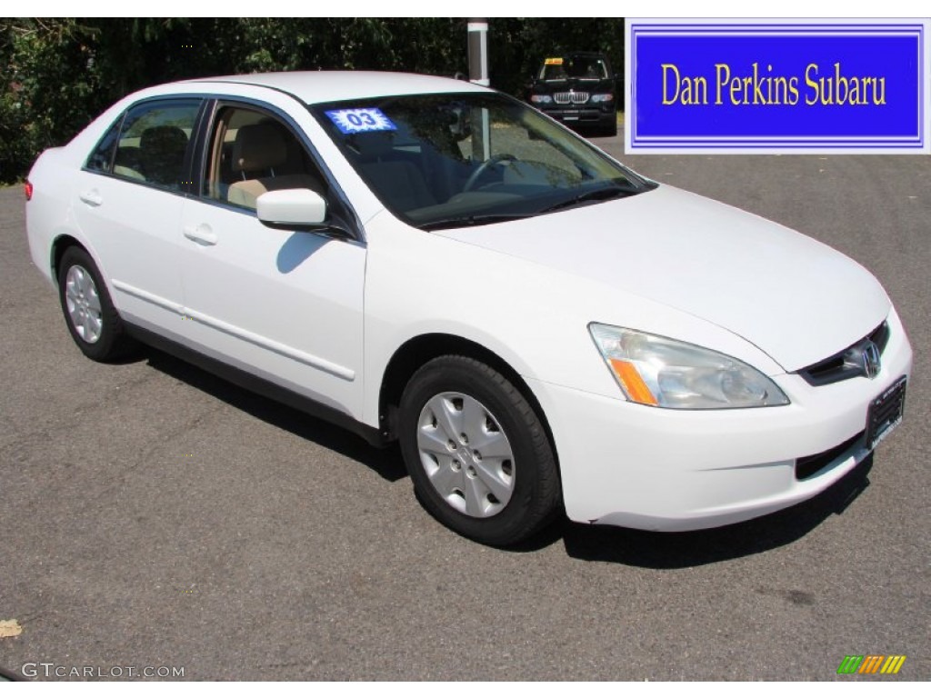2003 Accord LX Sedan - Taffeta White / Ivory photo #1