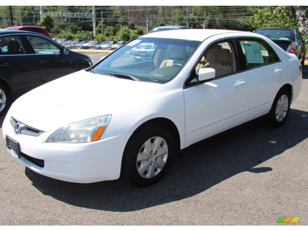 2003 Accord LX Sedan - Taffeta White / Ivory photo #3