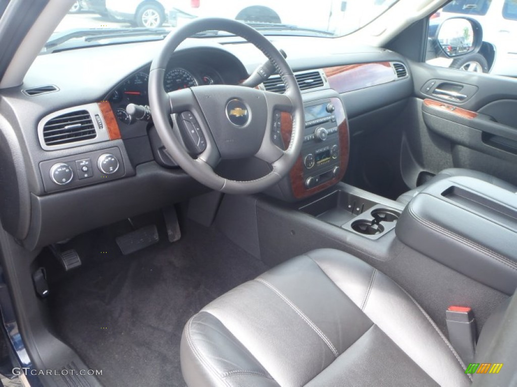 Ebony Interior 2011 Chevrolet Silverado 1500 LTZ Extended Cab 4x4 Photo #85026067