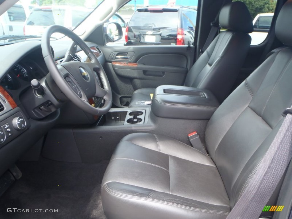 Ebony Interior 2011 Chevrolet Silverado 1500 LTZ Extended Cab 4x4 Photo #85026091